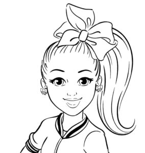 Eğlenceli Küçük Kız Jojo Siwa Boyama Sayfası İndir