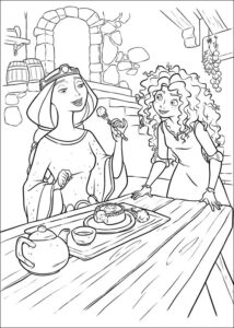 Elinor Merida ile Yemek Boyama Sayfası İndir