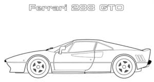 Ferrari 288 Gto Scaled Boyama Sayfası İndir