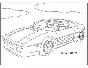 Ferrari Çiz 348 Tb Boyama Sayfası İndir
