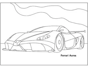 Ferrari Çiz Aurea Boyama Sayfası İndir