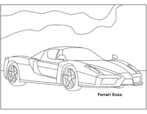 Ferrari Çiz Enzo Boyama Sayfası İndir