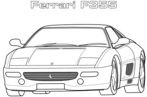 Ferrari Çiz F355 Boyama Sayfası İndir