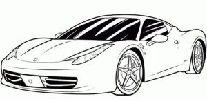 Ferrari Kaliforniya Boyama Sayfası İndir