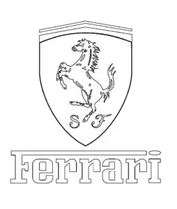 Ferrari Sembolü Boyama Sayfası İndir