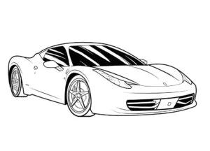 Ferrari Temel Çizimini Boyama Sayfası İndir