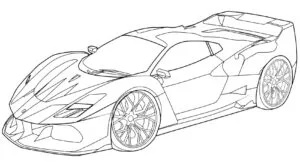 Ferrari Ücretsiz Çiz Boyama Sayfası İndir