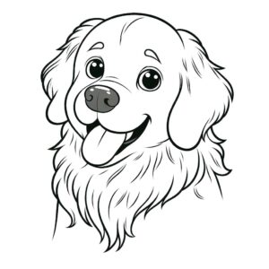 Golden Retriever Ücretsiz Ciz Boyama Sayfası İndir