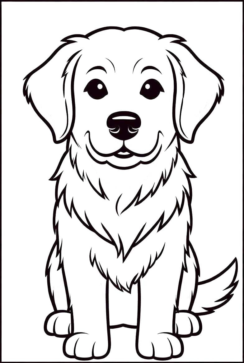 Oturan Köpek Boyama Sayfası