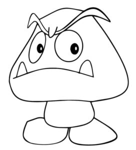 Goomba Yazdırılabilir Çiz Boyama Sayfası İndir