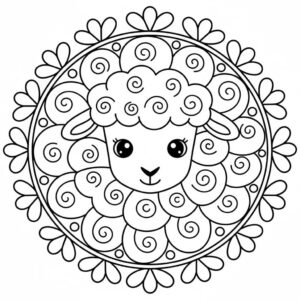 Goruntu Hayvan Mandala Yazdırılabilir Boyama Sayfası İndir