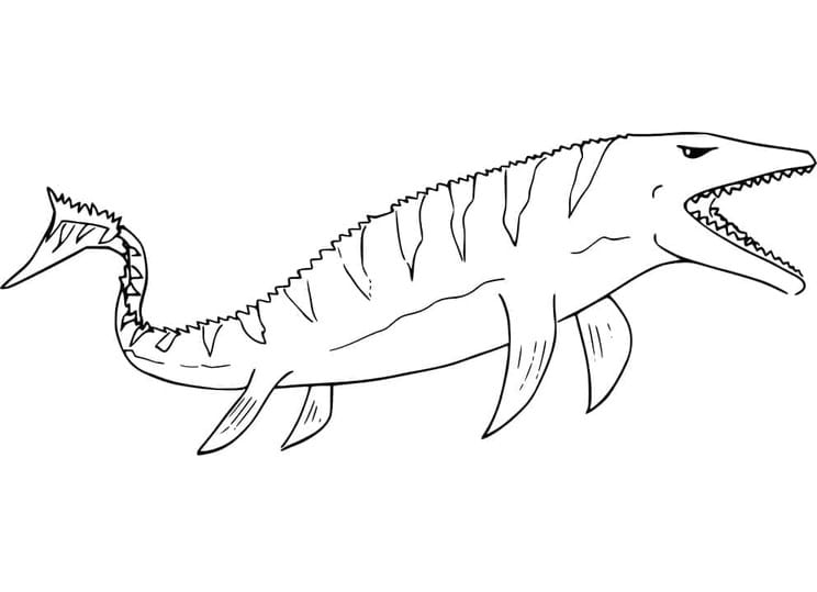 Mosasaurus Boyama Sayfası