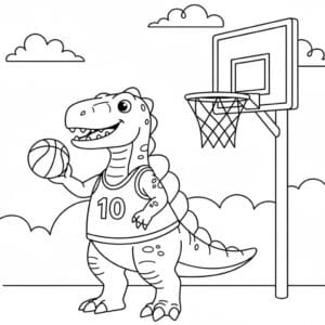 Goruntu Spinosaurus Basit Boyama Sayfası İndir