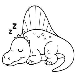 Goruntu Spinosaurus Kolay Boyama Sayfası İndir