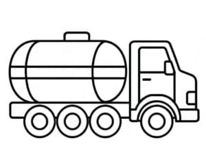 Görüntü Tanker Kamyonu Boyama Sayfası İndir