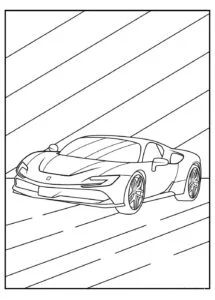 Güzel Ferrari Boyama Sayfası İndir