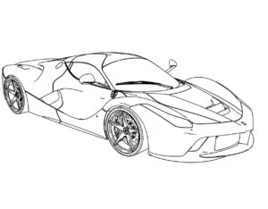 Güzel Ferrari Çizin Boyama Sayfası İndir