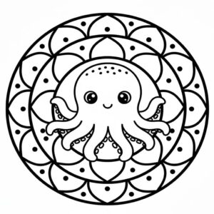 Hayvan Mandala Ücretsiz Yazdırılabilir Boyama Sayfası İndir