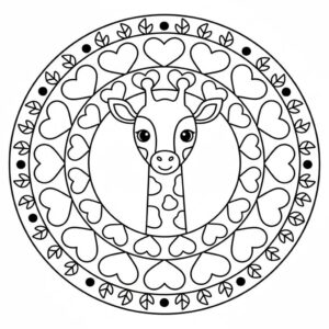 Hayvan Mandala Yazdırılabilir Ciz Boyama Sayfası İndir