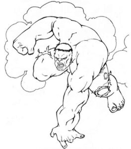 Hulk Hazır Yumruk Boyama Sayfası İndir
