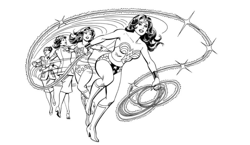 Üç Wonder Woman Boyama Sayfası