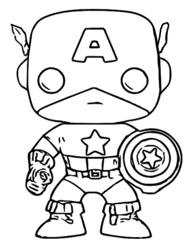 Kaptan Amerika Funko Pop Boyama Sayfası
