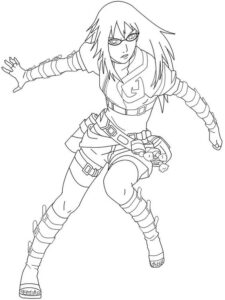 Karin ve Naruto Shippuden Boyama Sayfası İndir