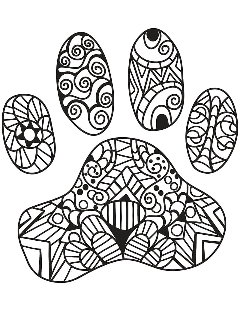 Pati İzi Zentangle Boyama Sayfası