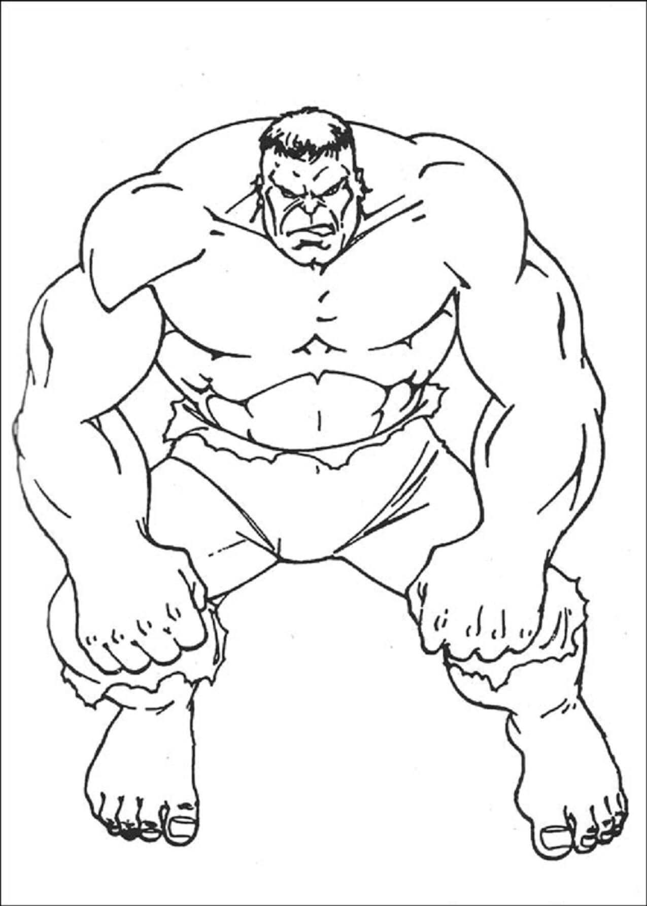Öfkeli Hulk Boyama Sayfası