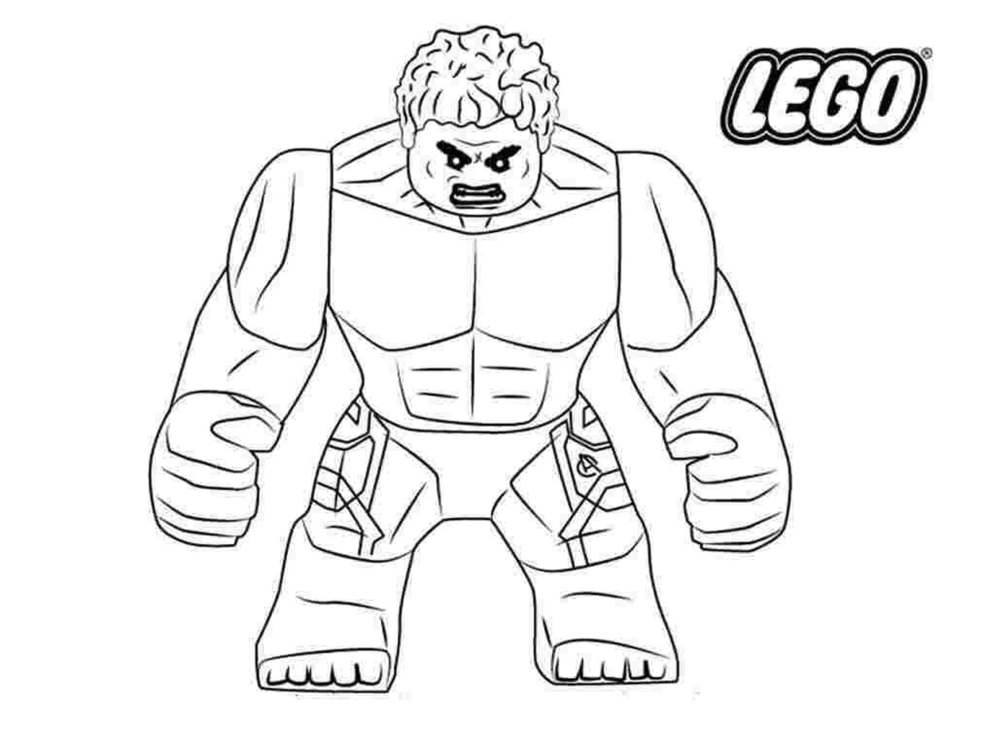 Kızgın Lego Hulk Boyama Sayfası