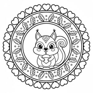 Kolay Hayvan Mandala Resim Boyama Sayfası İndir