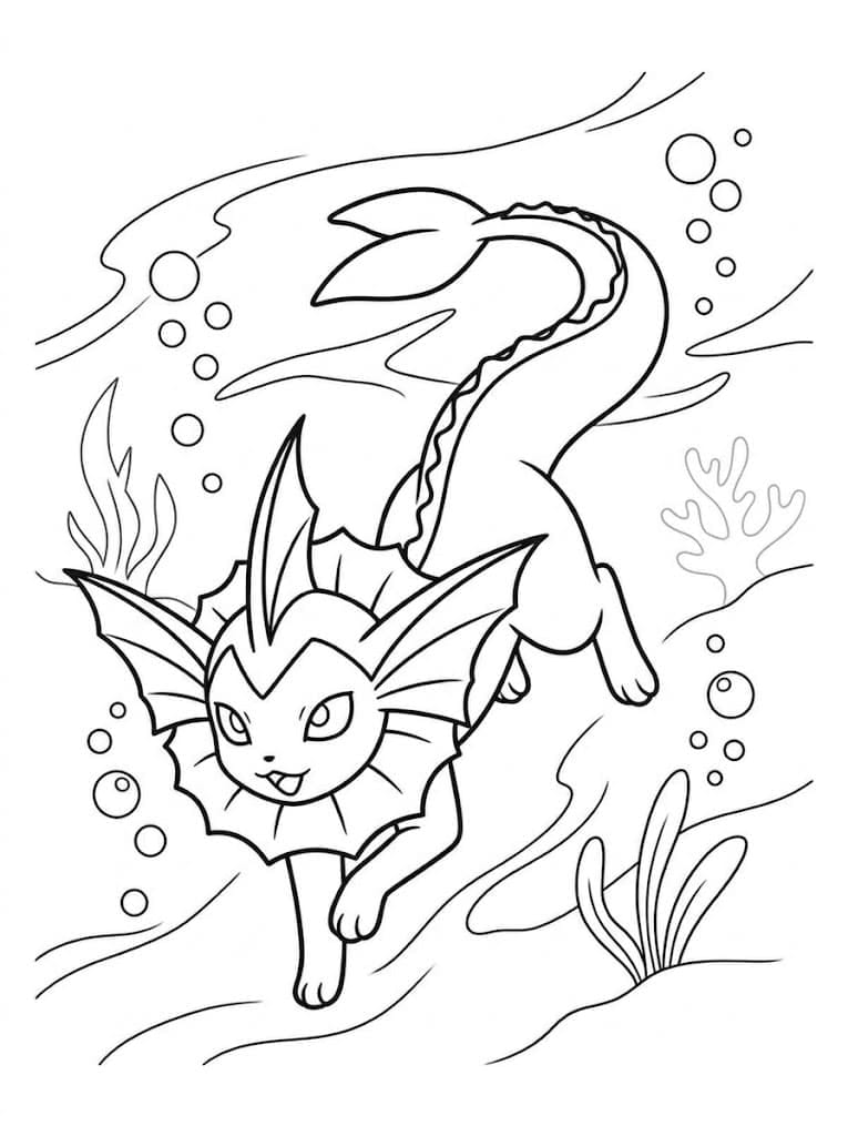 Vaporeon Boyama Sayfası