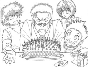 Komik Hunter X Hunter Çiz Boyama Sayfası İndir
