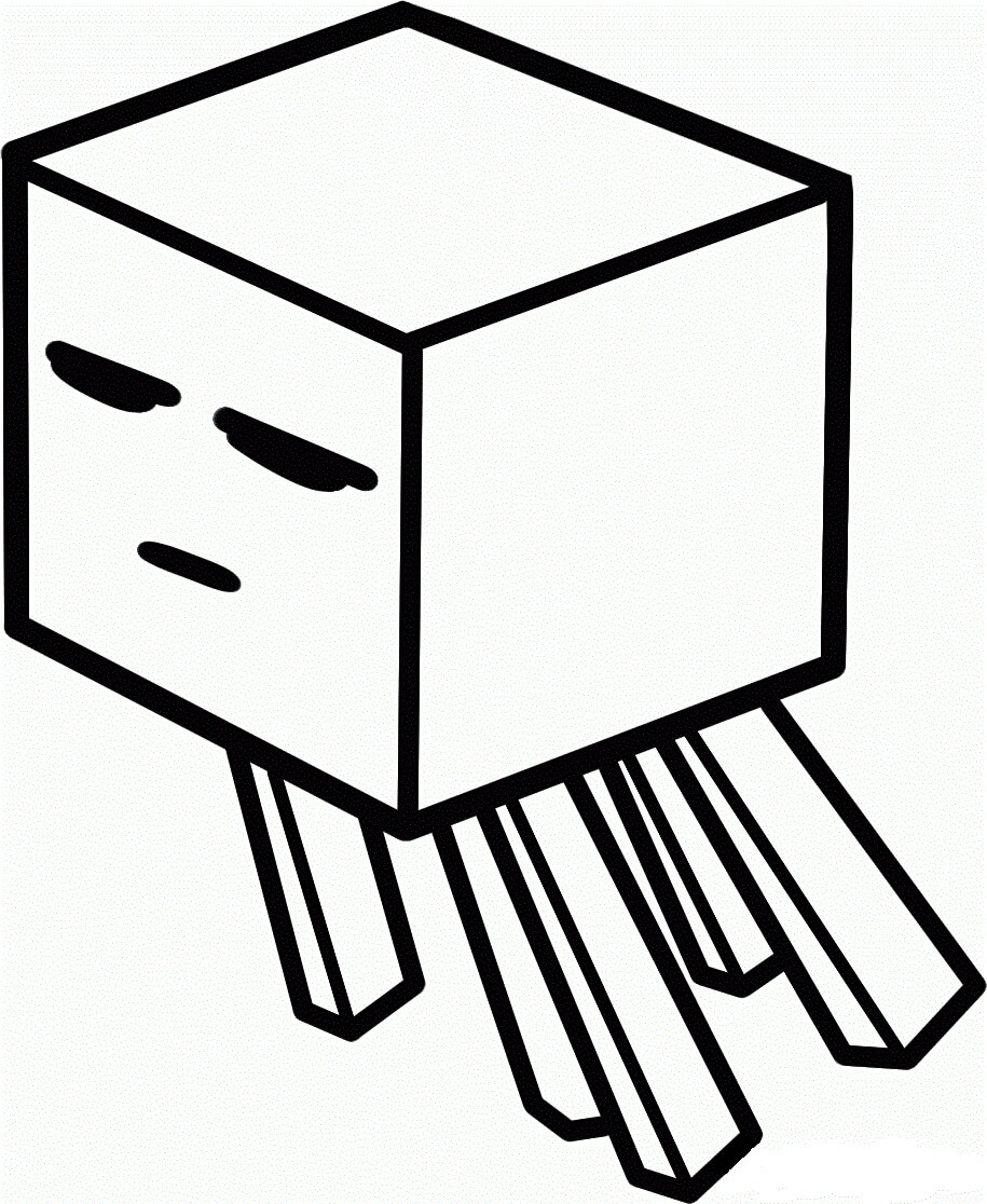 Küp Yaratık Minecraft Boyama Sayfası