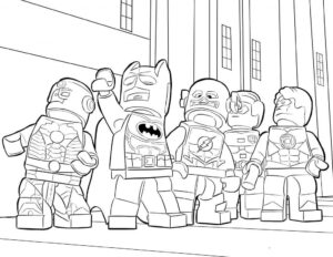 Lego Flash ve Arkadaşları Boyama Sayfası İndir