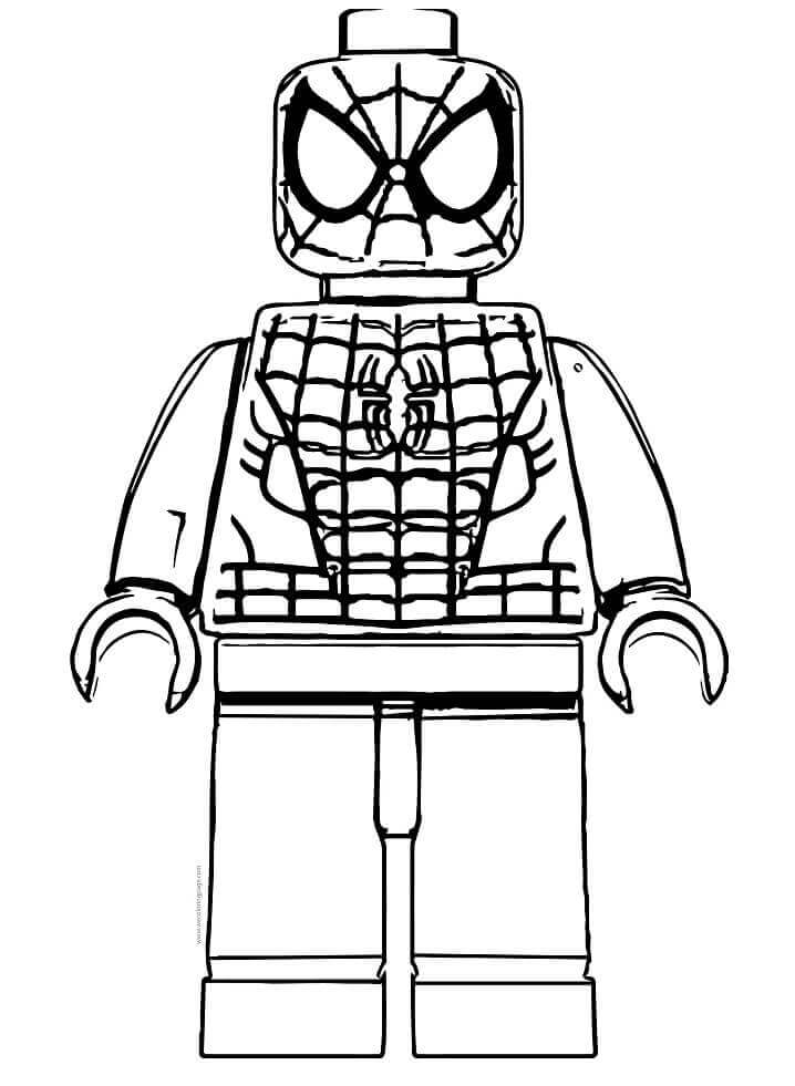 Lego Örümcek Adam Boyama Sayfası