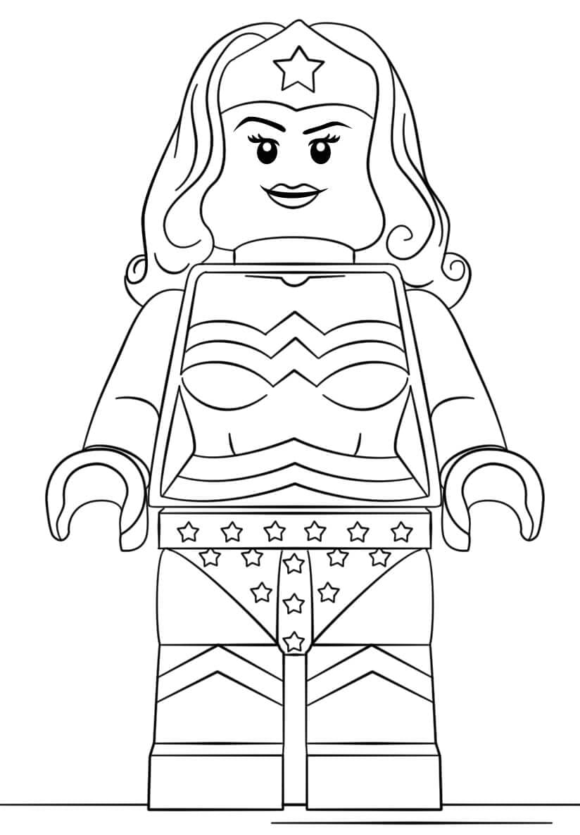 Lego Wonder Woman Boyama Sayfası