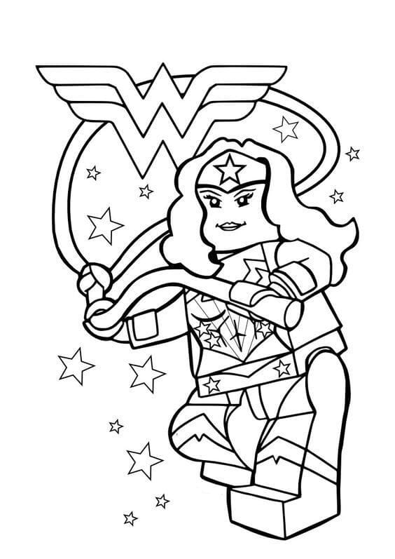 Lego Wonder Woman Boyama Sayfası