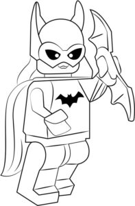 Gülümseyen Lego Yarasa Kız Boyama Sayfası İndir