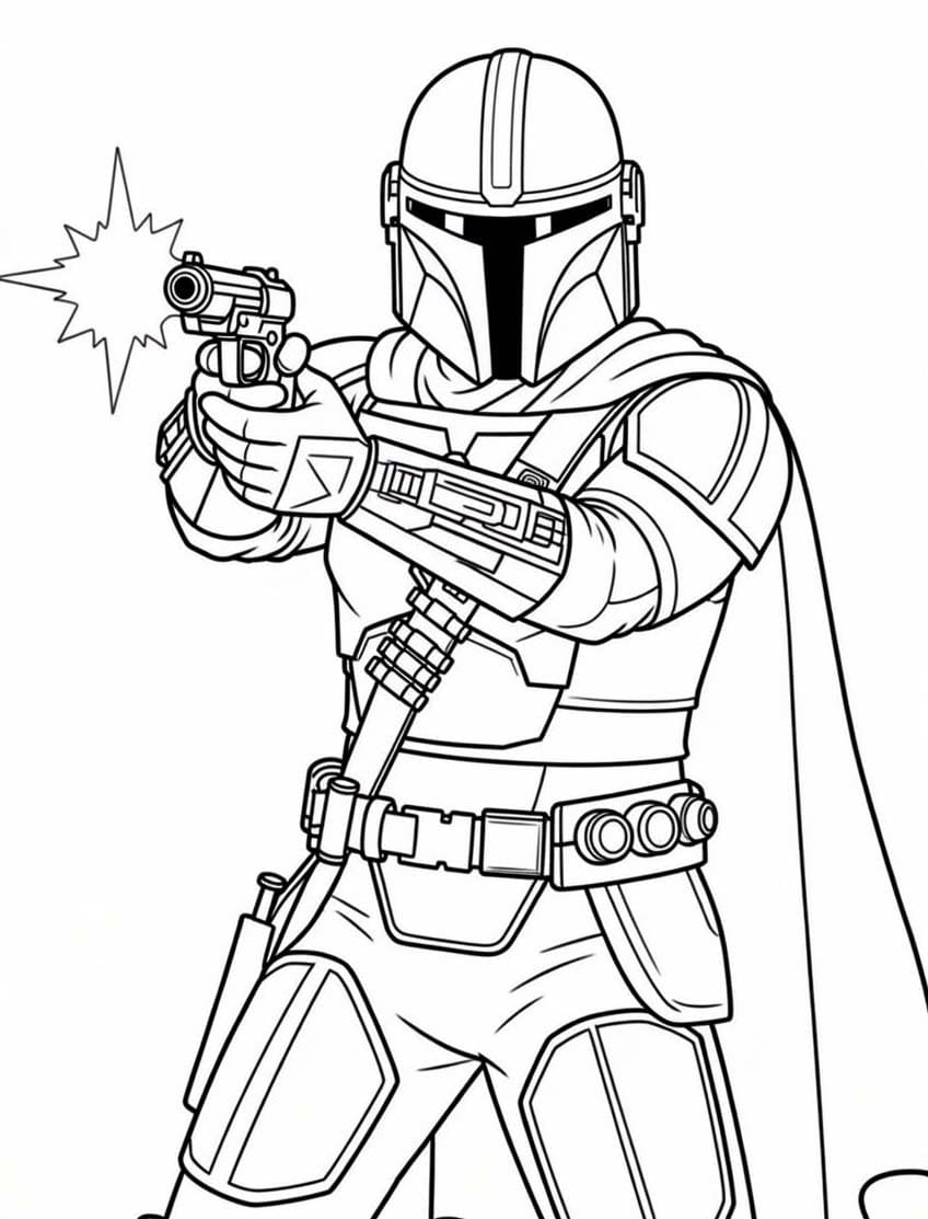 Mandalorian Boyama Sayfası
