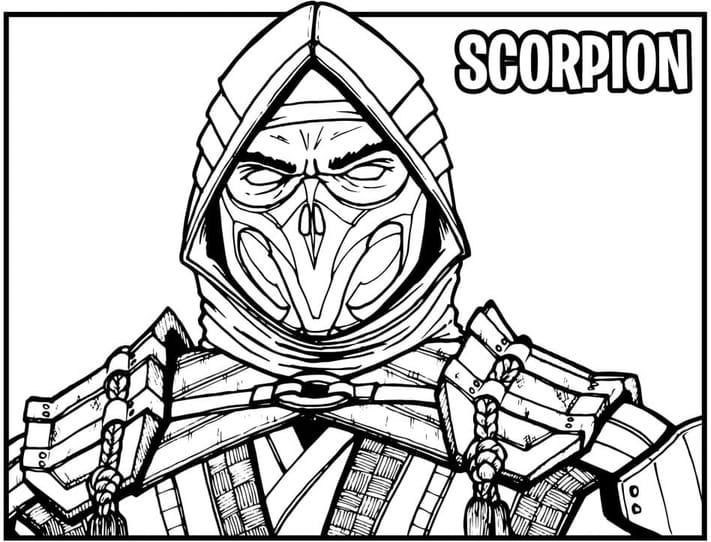 Mortal Kombat Scorpion Boyama Sayfası