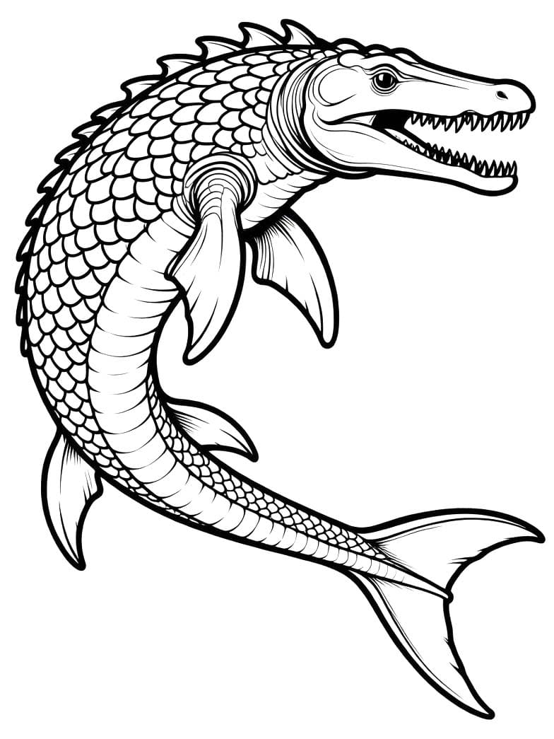 Mosasaurus Boyama Sayfası