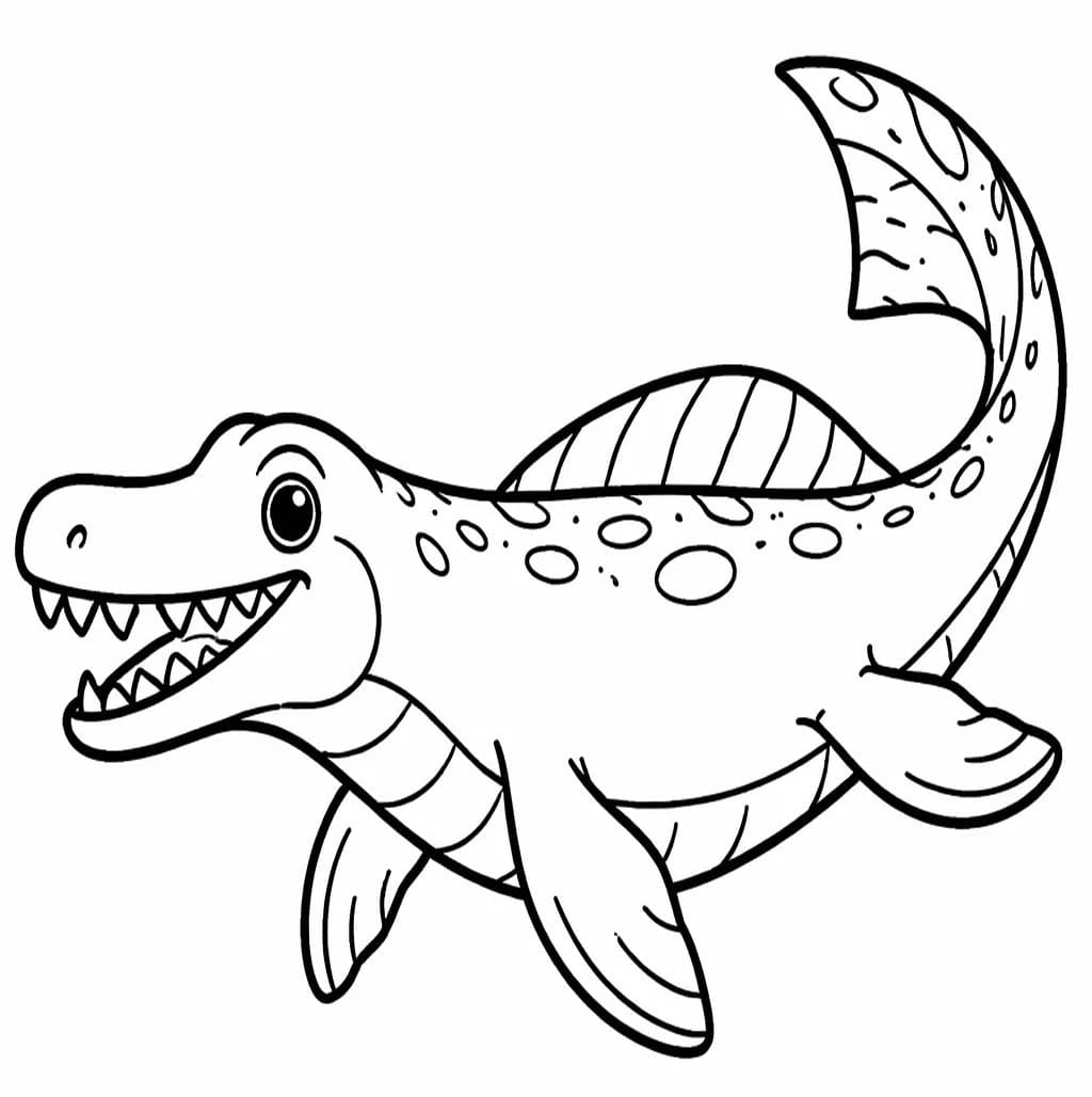 Mosasaurus Boyama Sayfası