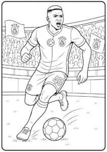 Osimhen Galatasaray Dripling Boyama Sayfası İndir