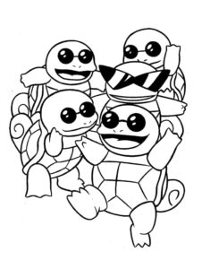 Pokemon Squirtle Ücretsiz Boyama Sayfası İndir