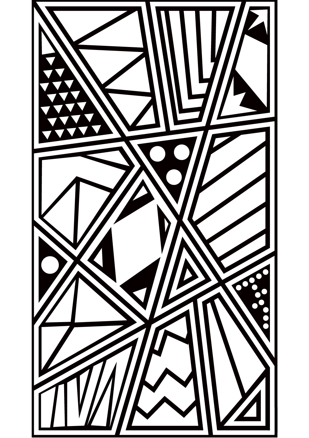 Geometrik Desenler Boyama Sayfası