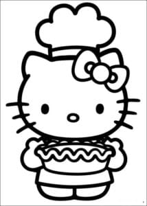 Şef Hello Kitty Boyama Sayfası İndir