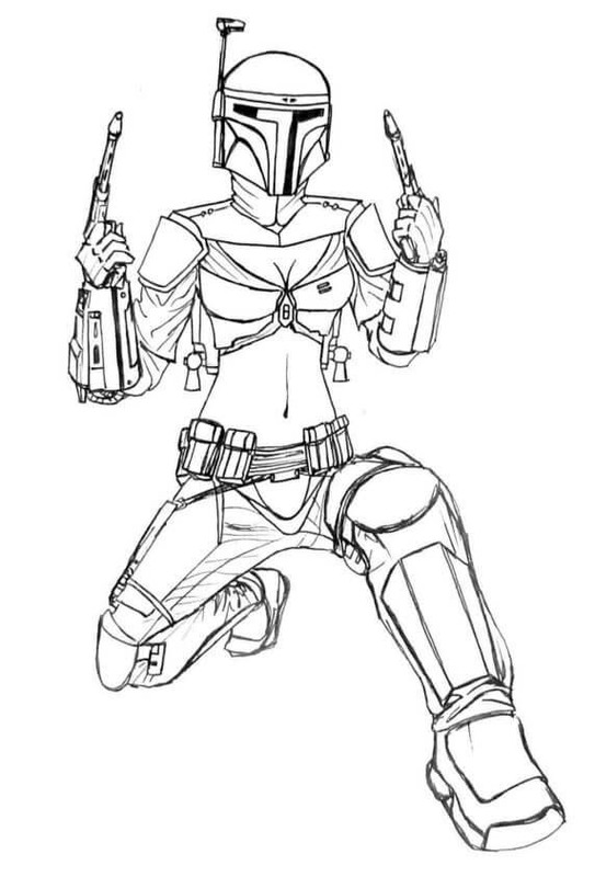 Mandalorian Boyama Sayfası