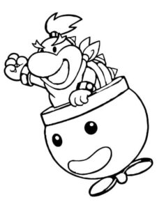 Sevimli Bowser Jr Boyama Sayfası İndir