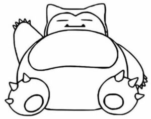 Pokemon Snorlax Resmi Boyama Sayfası İndir